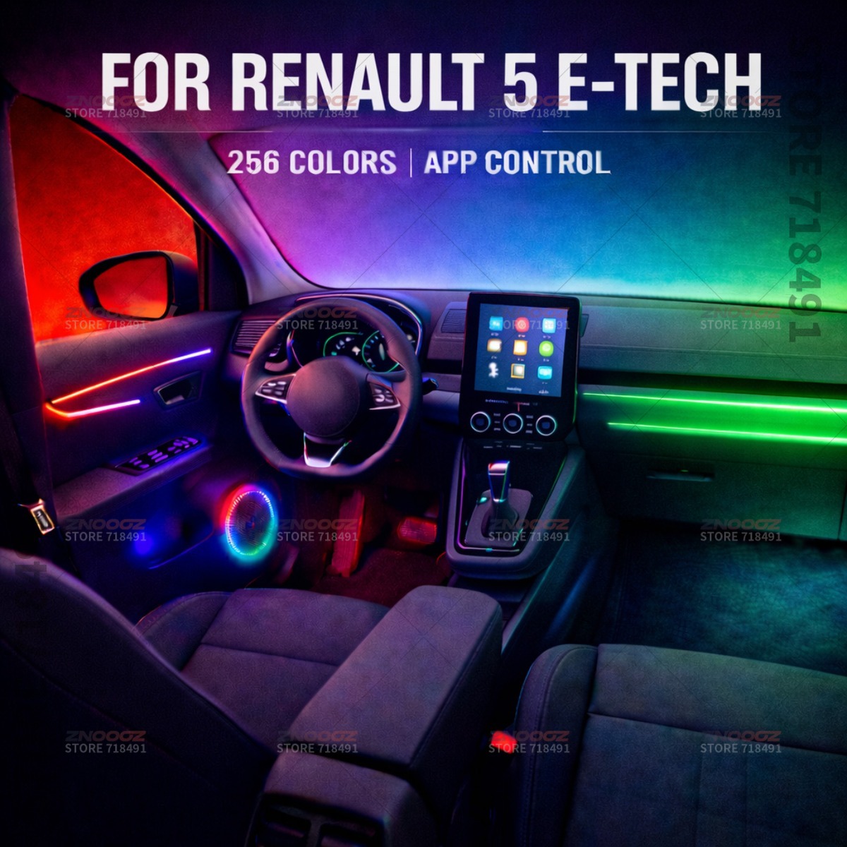 Tech Lighting Accessories - 22in1 RGB سيارة الداخلية الاكريليك سيارة