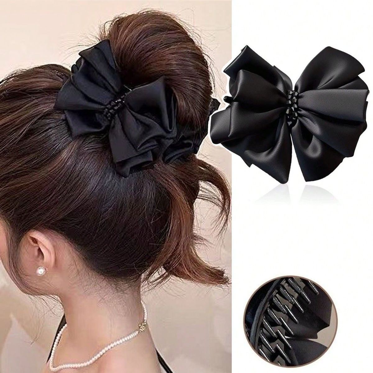 Hi Tech Accessories - مشبك شعر على شكل فيونكة بتصميم