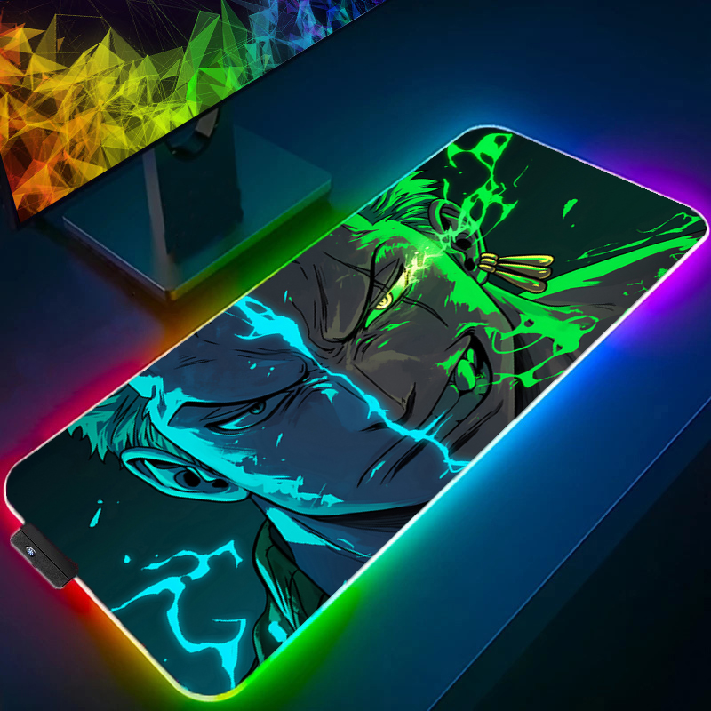Tech Gaming Accessories - قطعة واحدة زورو ماوس الوسادة RGB