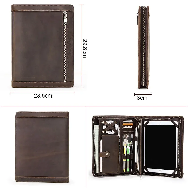 Tech Accessories For A Tablet - حقيبة تخزين جلدية للأجهزة اللوحية مع