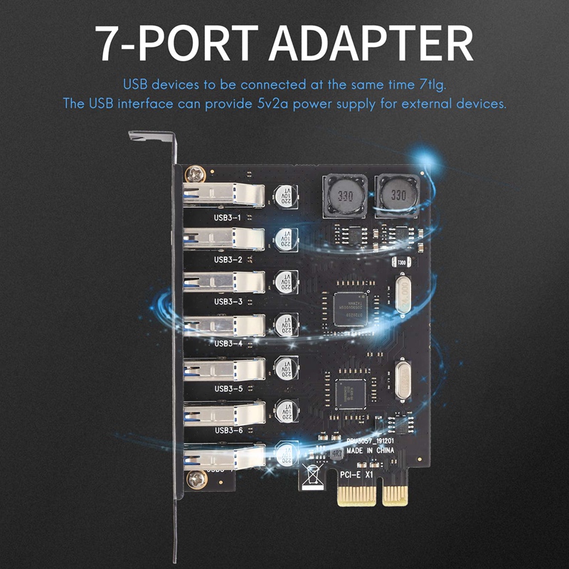 بطاقة توسعة USB 3.0 PCI-E مع 7 - مراجعة Usb Hub 7 Port وسعره