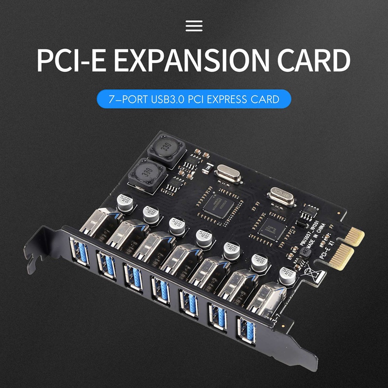 بطاقة توسعة USB 3.0 PCI-E مع 7 - مراجعة Usb Hub 7 Port وسعره