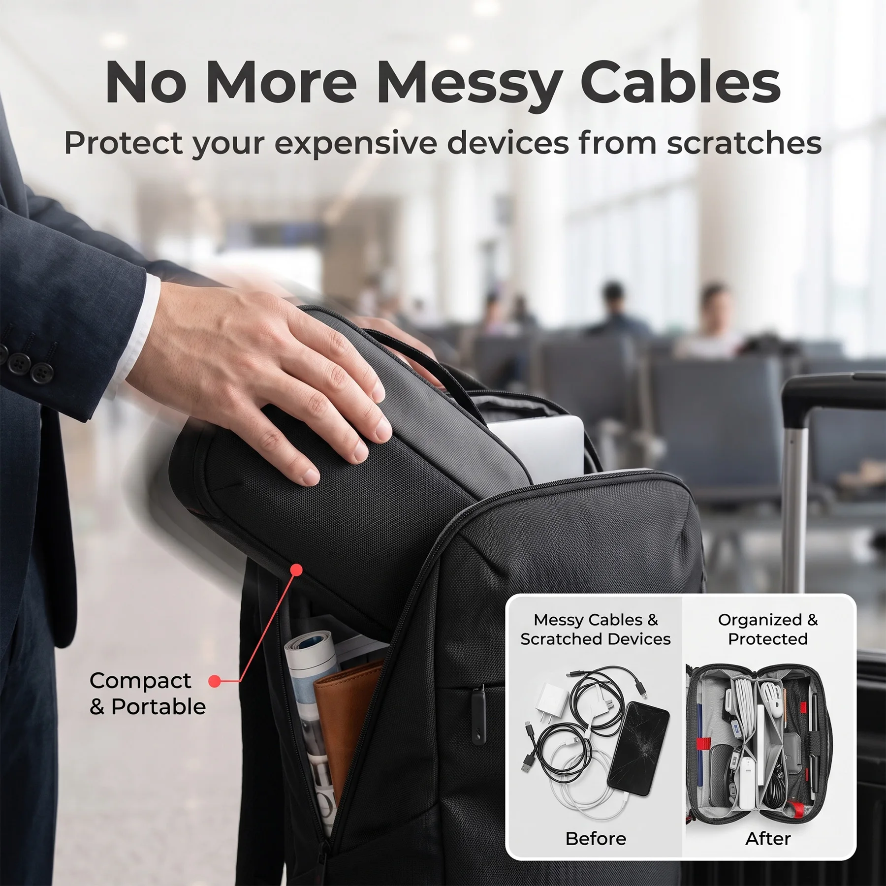 حقيبة تنظيم أدوات السفر، حافظة - مراجعة Tech Accessories Box وسعره