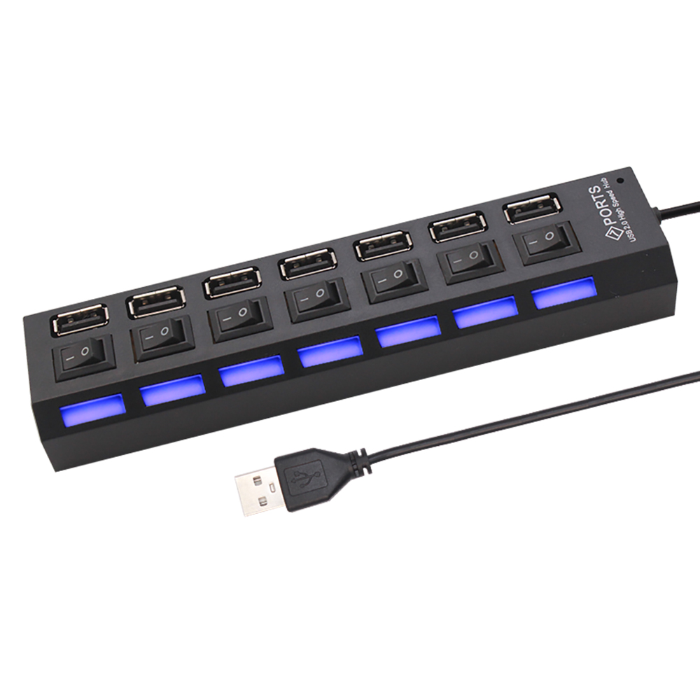 موزع USB 2.0 بـ 7 منافذ لأجهزة - مراجعة Usb Hub 7 Port وسعره