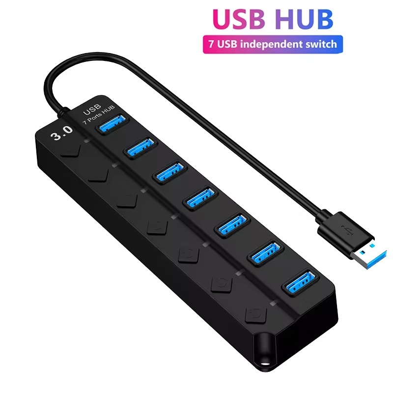 محول طاقة USB 3.0 مع 4/7 منافذ - مراجعة Usb Hub 7 Port وسعره