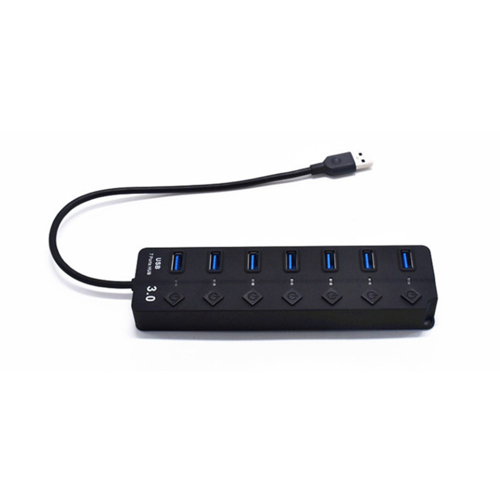 موزع USB 3.0 بـ 7 منافذ مع مفت - مراجعة Usb Hub 7 Port وسعره