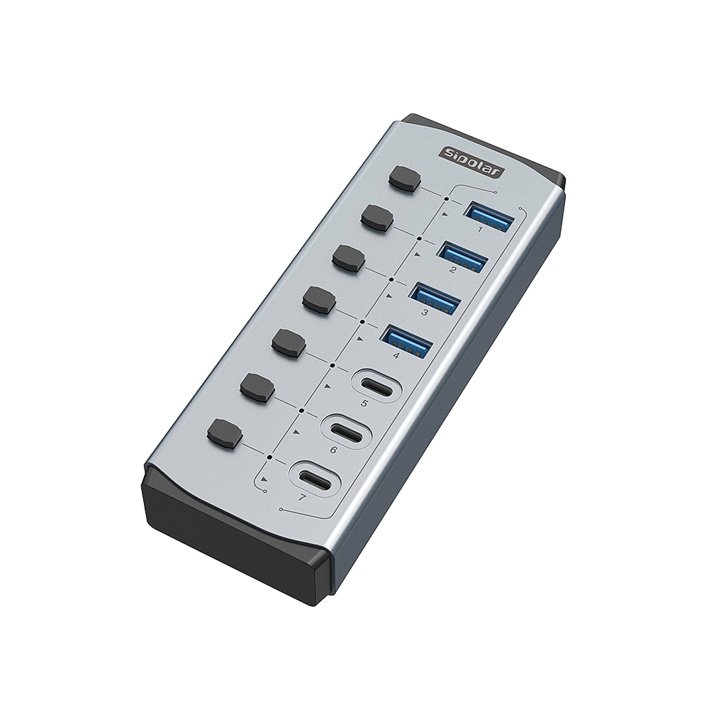 موزع USB من Sipolar مع شحن BC1 - مراجعة Usb Hub 7 Port وسعره