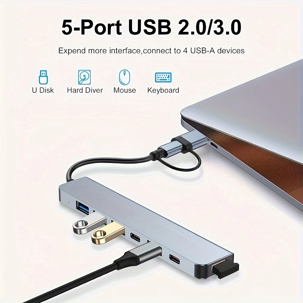 محول USB3.0 ثنائي الوظيفة بـ 7 - مراجعة Usb Hub 7 Port وسعره