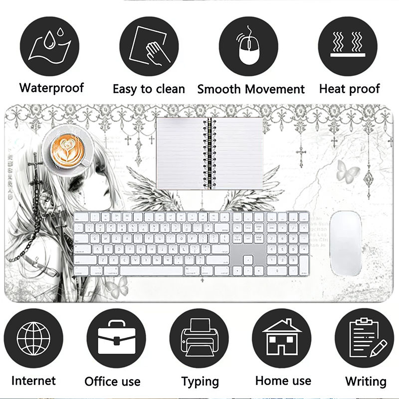 لوحة ماوس جلدية سوداء وبيضاء ب - مراجعة Tech Gaming Accessories وسعره