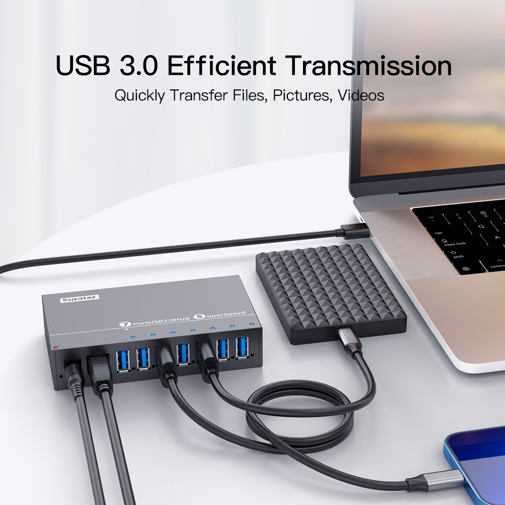 موزع يو إس بي سيبولار A-173 بـ - مراجعة Usb Hub 7 Port وسعره
